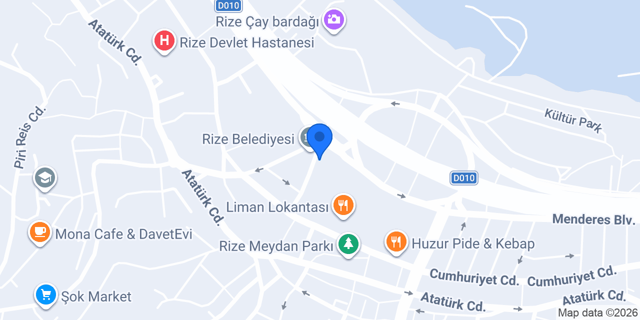 Sinpaş Yapı Tasarruf Sandığı Rize Şube konumu