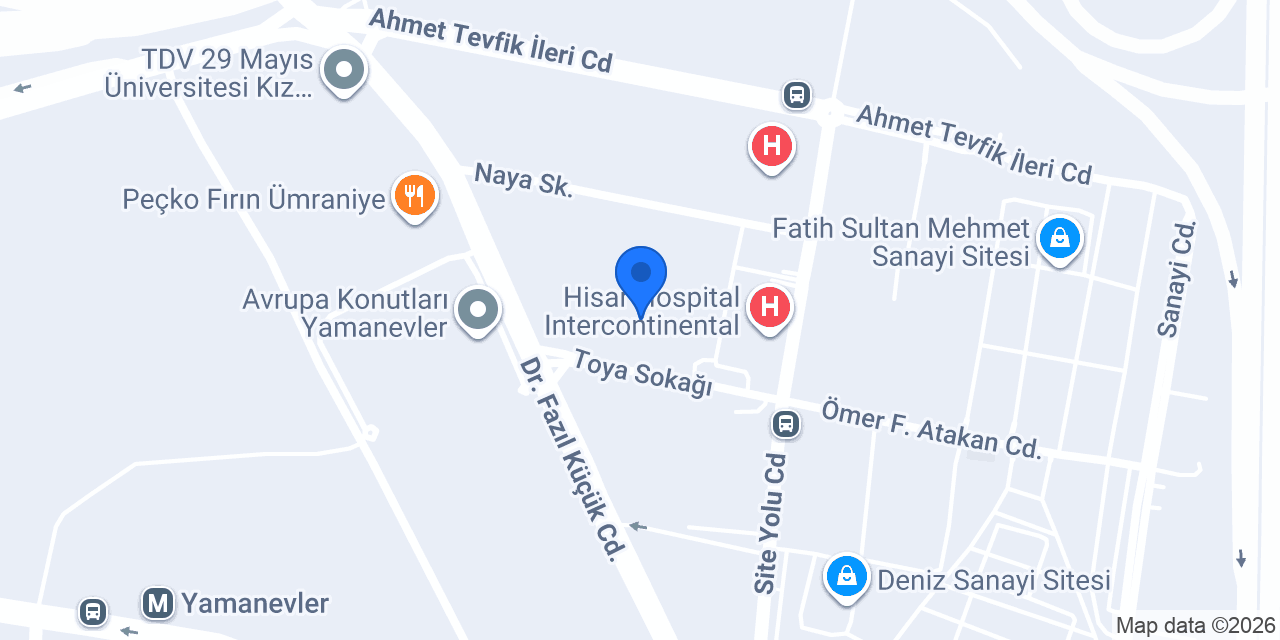 Argüç Avize Fabrika konumu