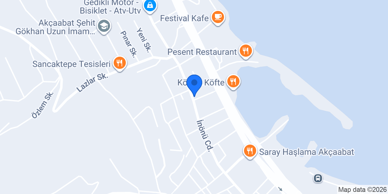 Akçaabat Şubesi konumu