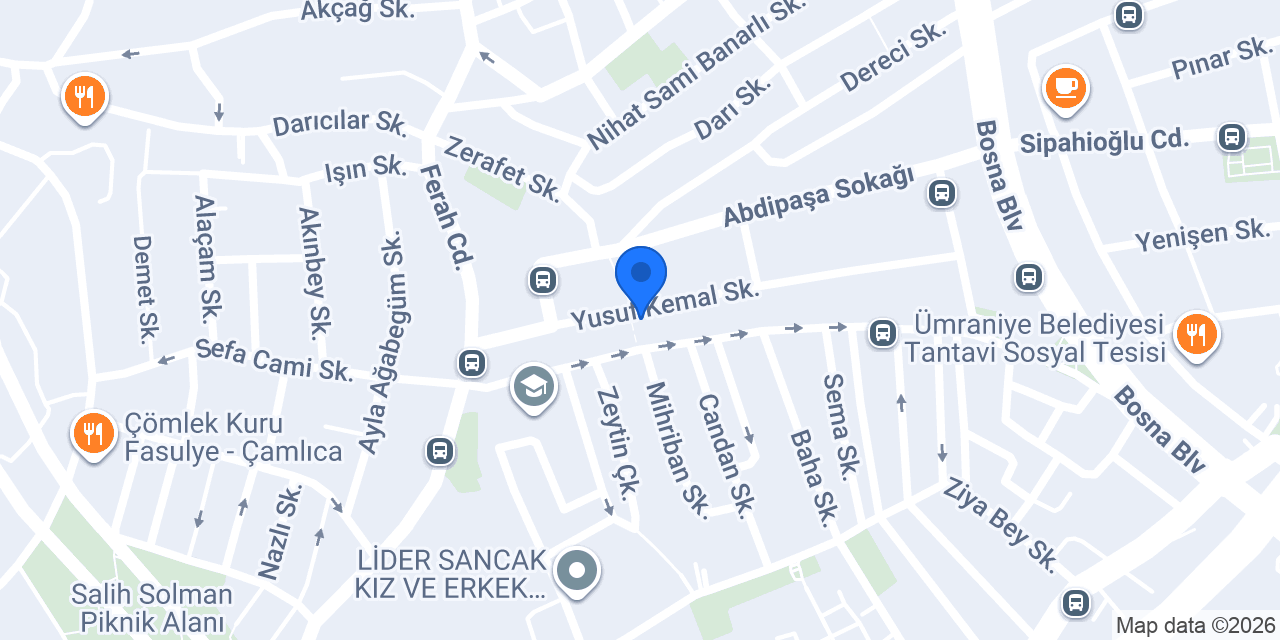 Boss Garage Çamlıca konumu