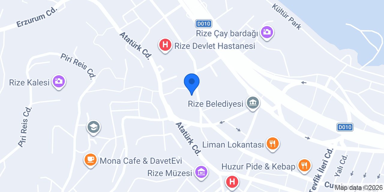 RİZE PSİKOTEKNİK konumu