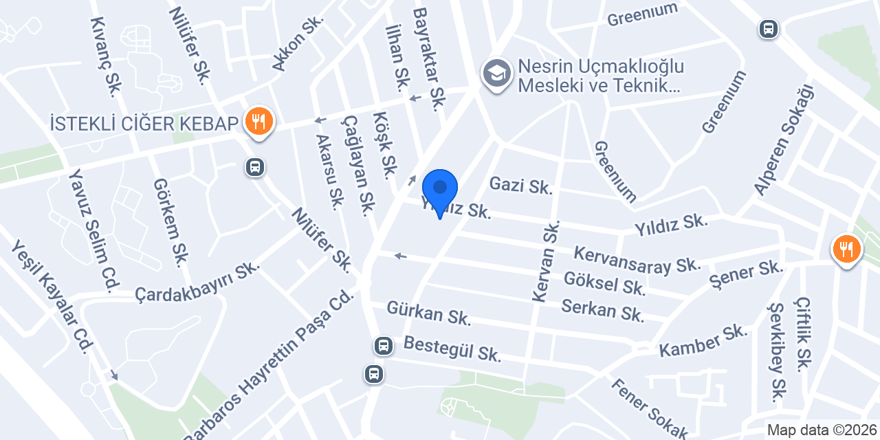 Akyüz Dekorasyon konumu