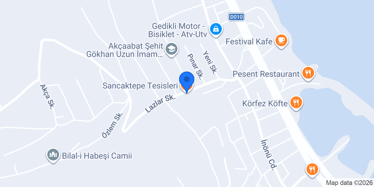 Sancaktepe Tesisleri konumu