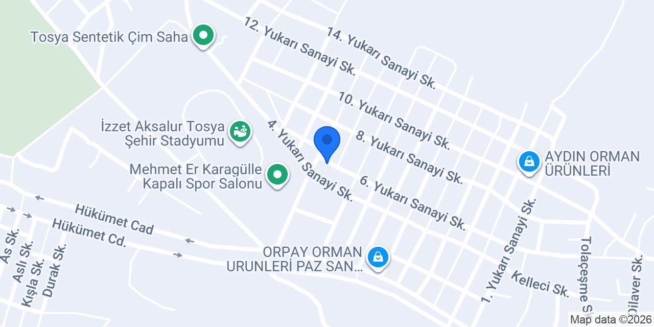 Tosya Ahşap Kapı Entegre konumu