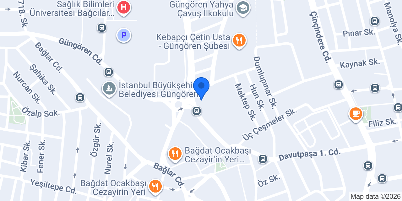 Çamlıca park cafe konumu