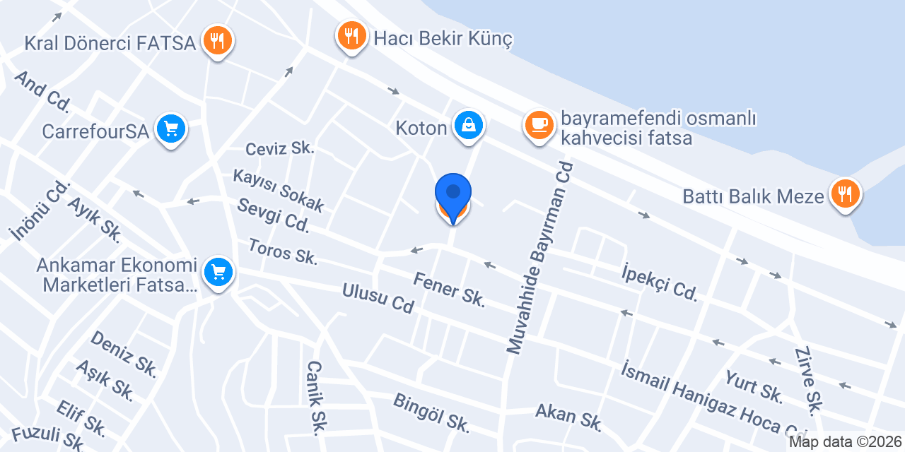 Fatsa Melek Yapı Tic. Ltd. Şti. konumu