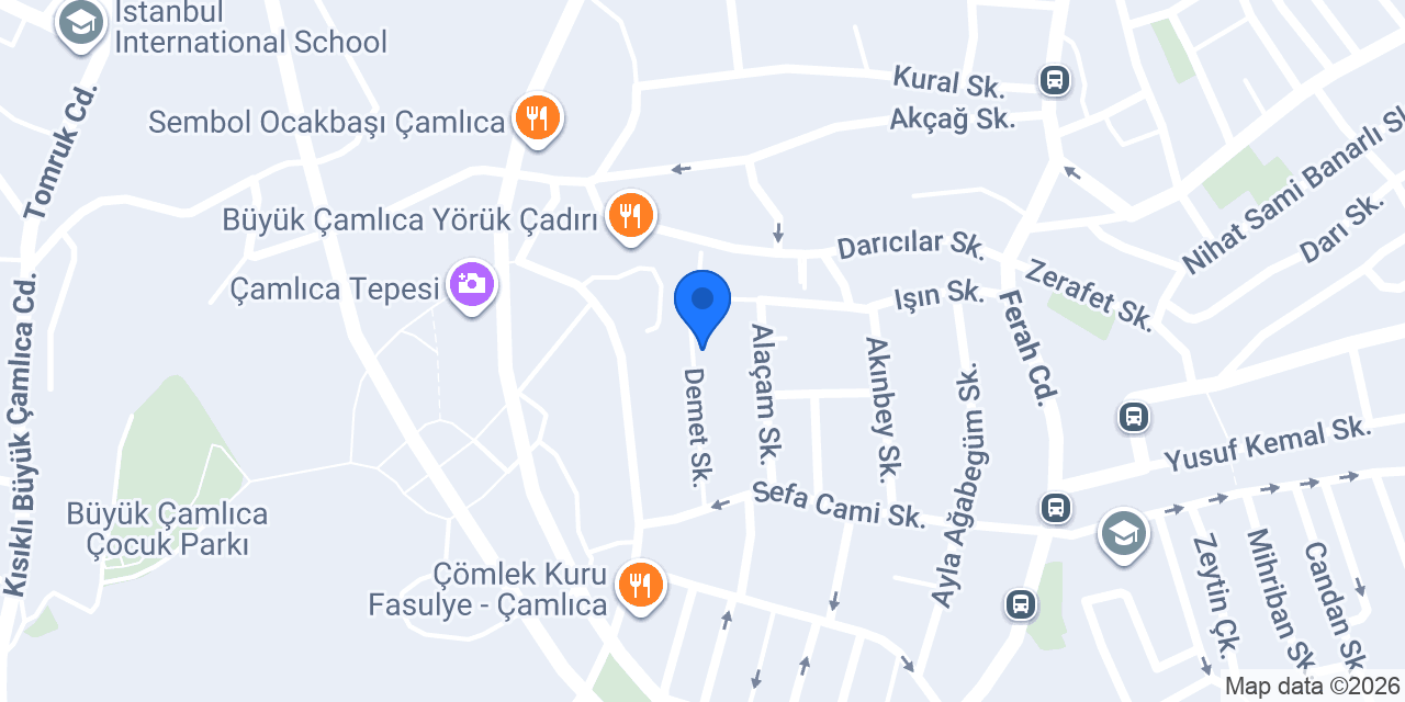 Çamlıca İsabet konumu