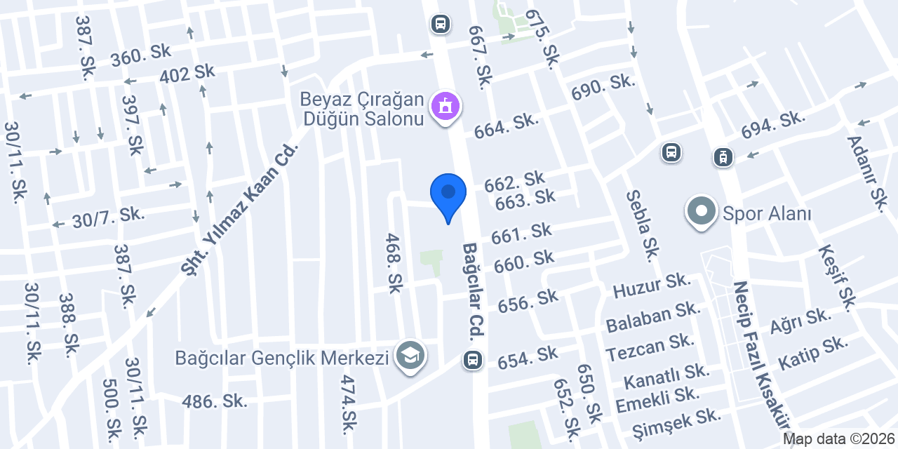 Gündoğdu Mobilya Bağcılar konumu