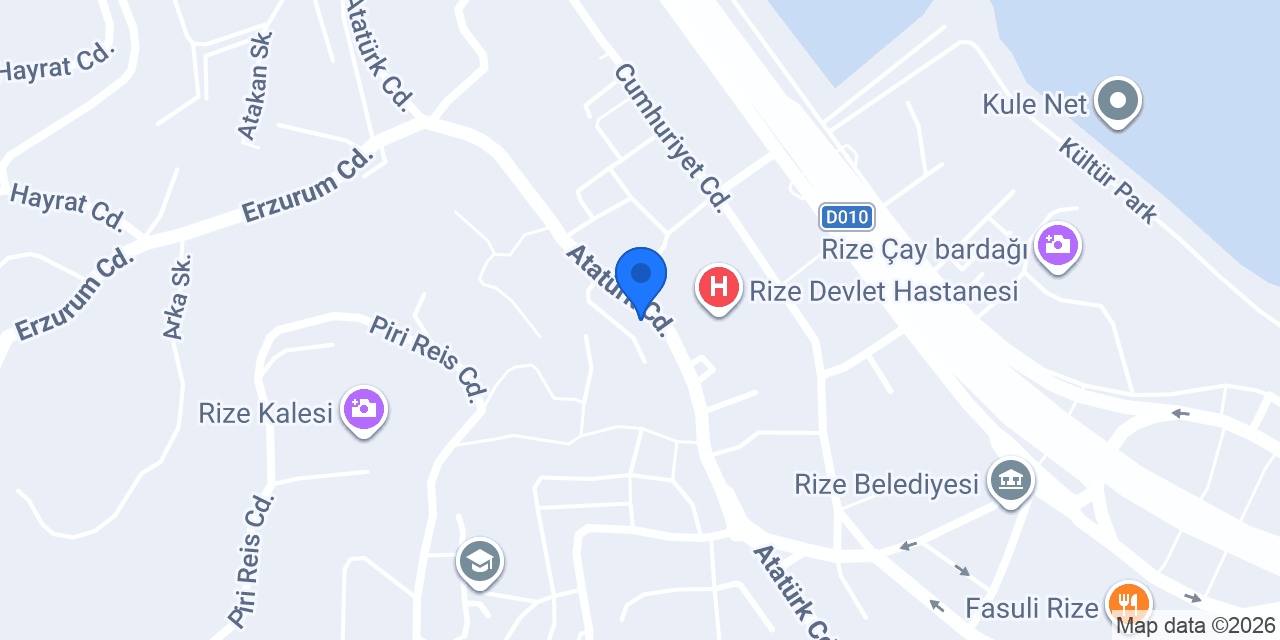 Yıldız Çiçekçilik Rize konumu