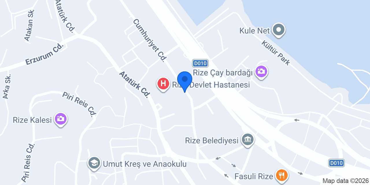 İkizdere İlçe Emniyet Amirliği konumu