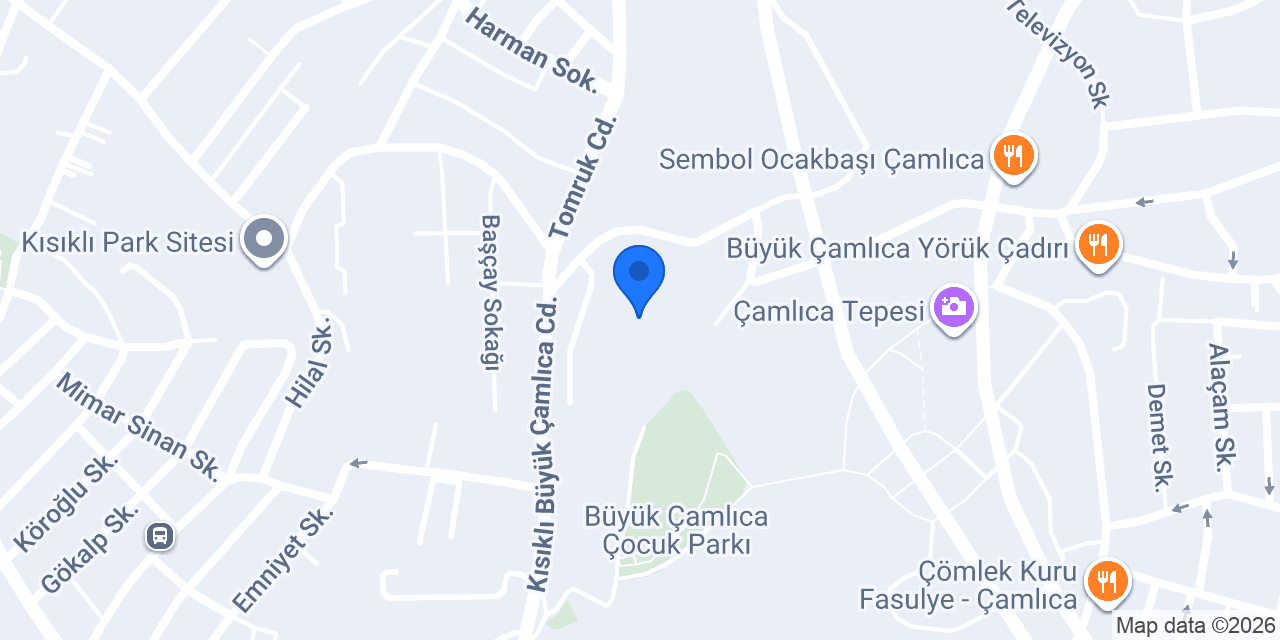 Teras Çamlıca konumu