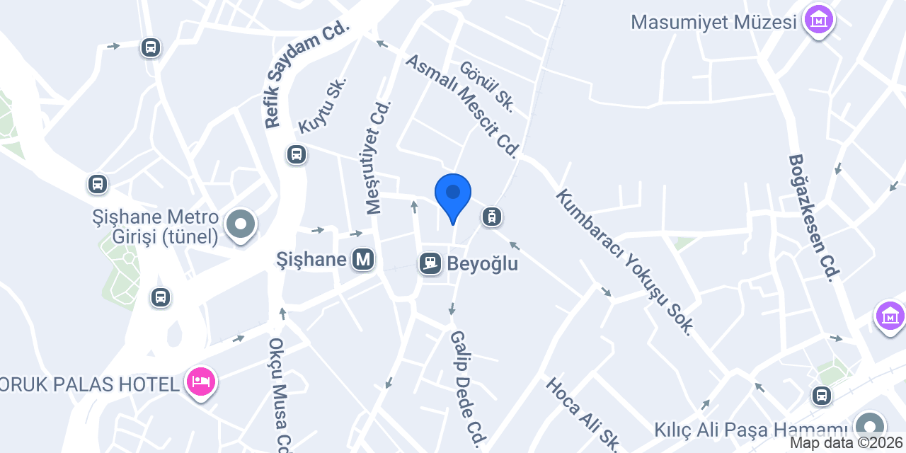 Puufu YUGA Beyoğlu konumu