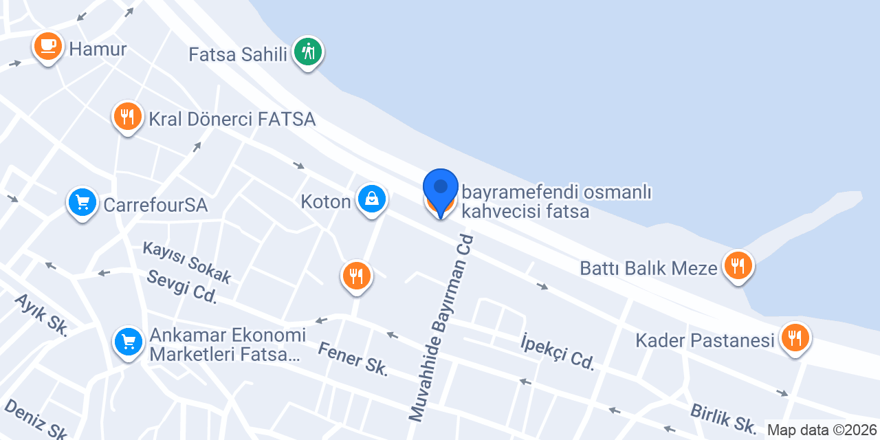 bayramefendi osmanlı kahvecisi fatsa konumu