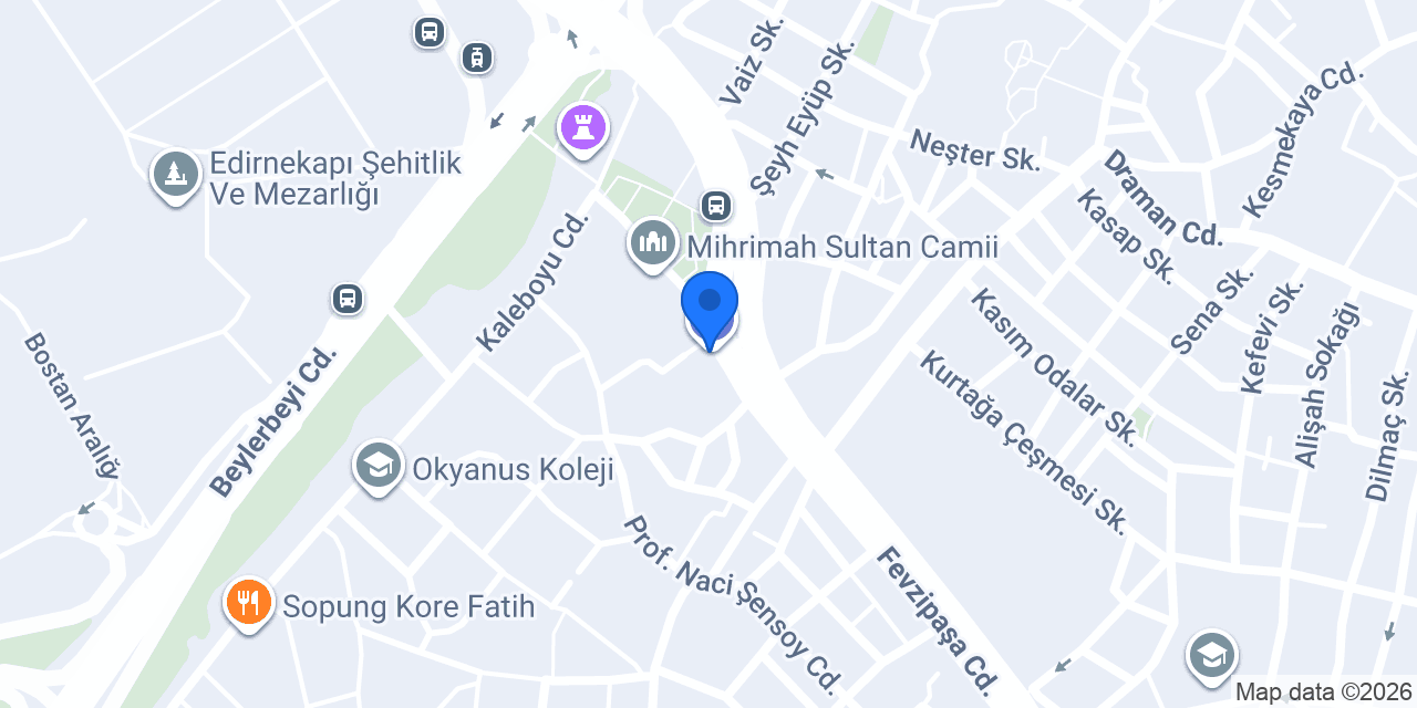 Mihrimah Sultan Hamamı konumu