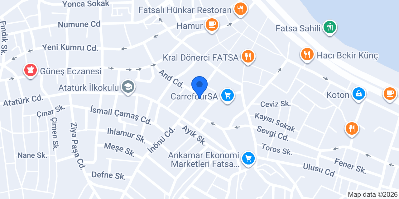 Fatsa Lider Kurs Merkezi konumu