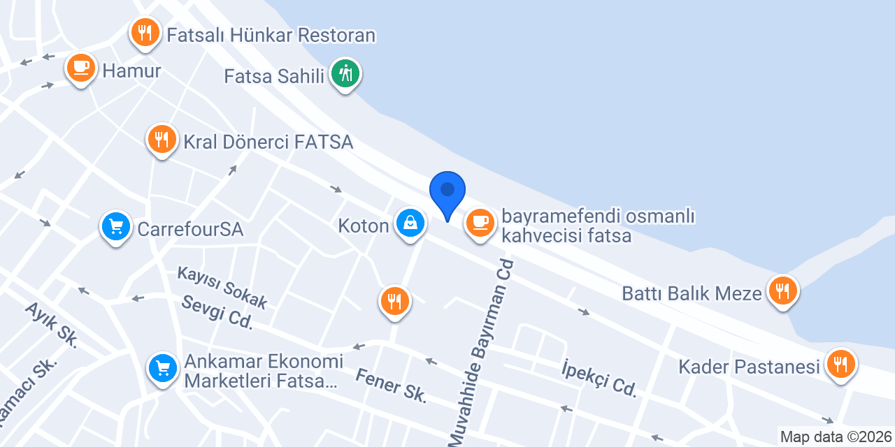 Fatsa Pilot Garage Oto Ekspertiz konumu