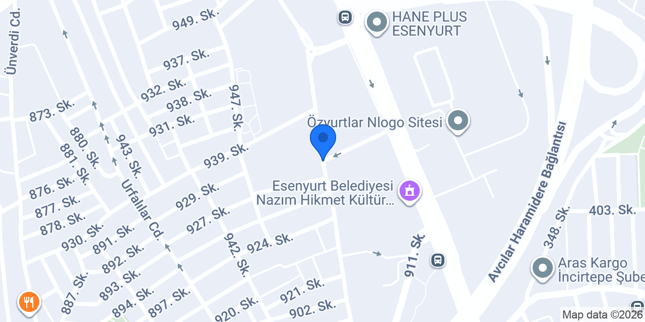 Zaferoğlu Baklava Esenyurt konumu