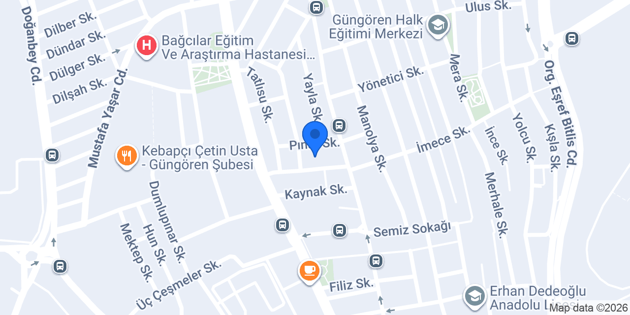 Ensar Yemek konumu