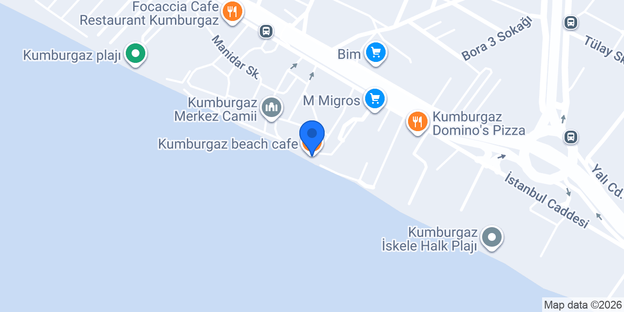 Kumburgaz beach cafe konumu