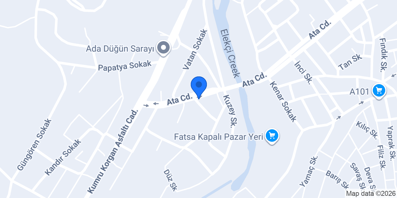 Fatsa Doğalgaz Isı sistemleri konumu