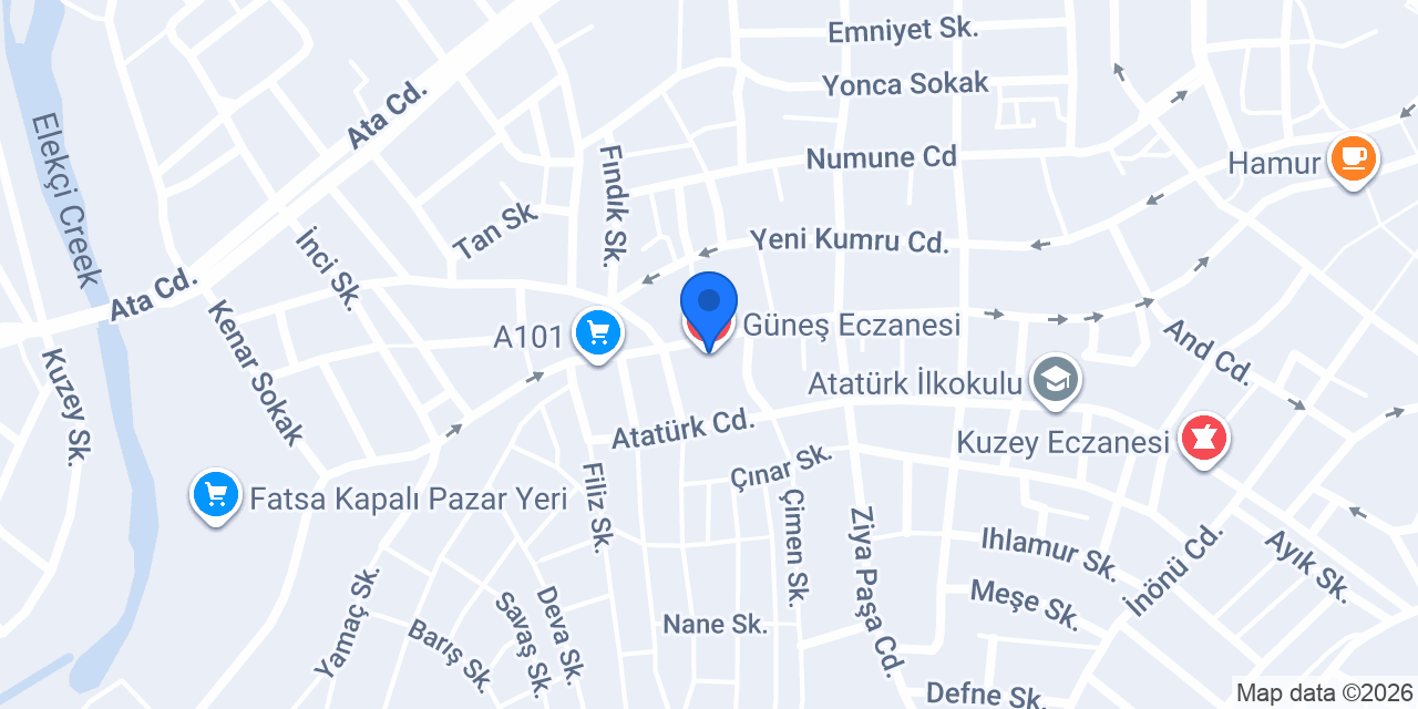 Güneş Eczanesi konumu