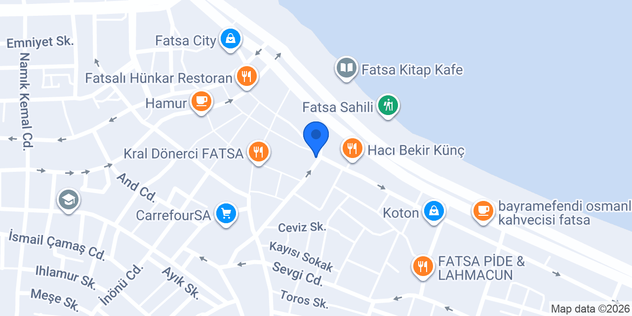 Fatsa Akademi Kurs Merkezi konumu