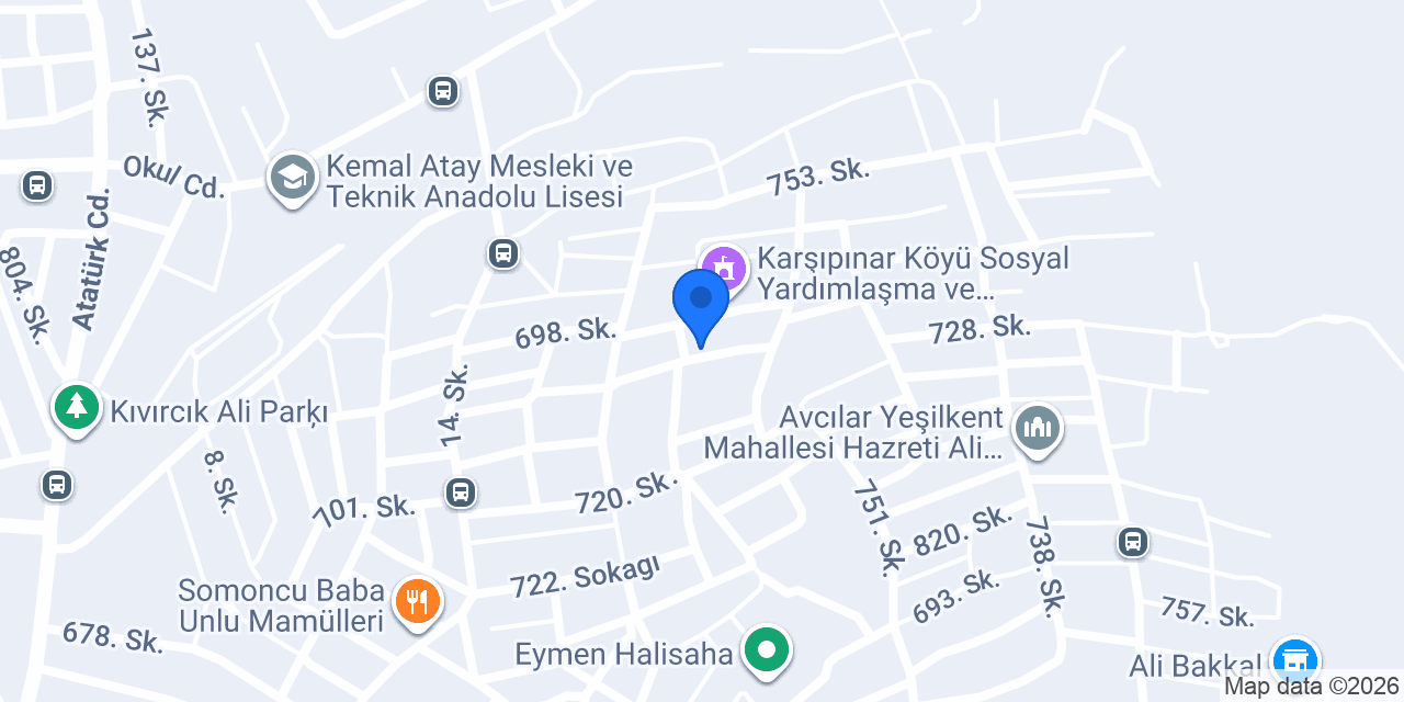 Uğur Palet konumu