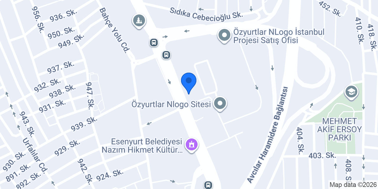 Esenyurt Otel konumu