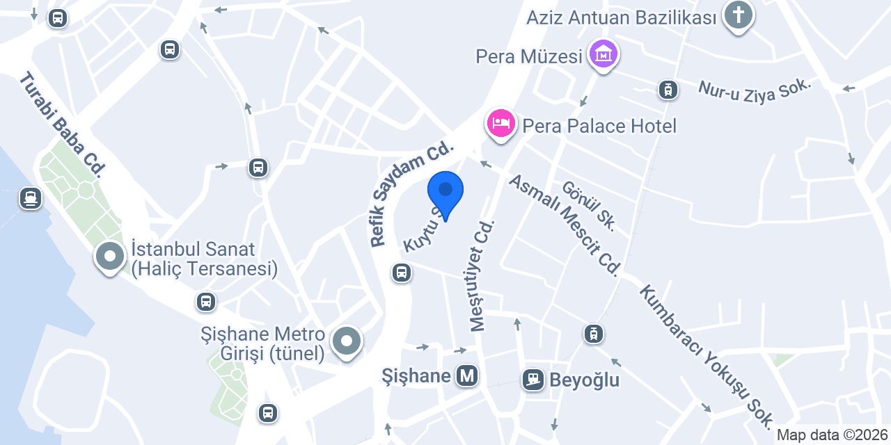 Beyoğlu Öğretmenevi Otoparkı konumu