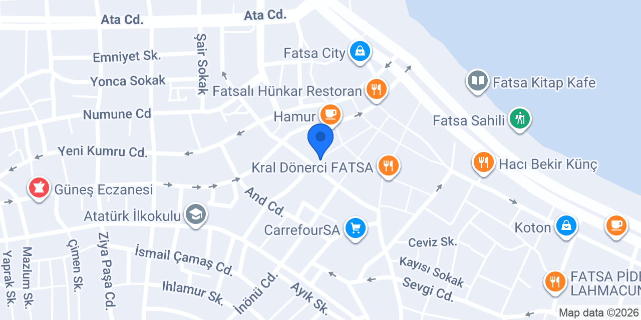 KUAFÖR HAMİT FATSA konumu