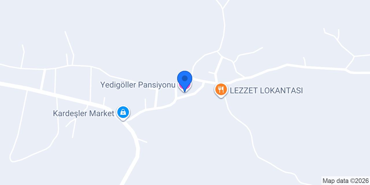 Yedigöller Pansiyonu konumu