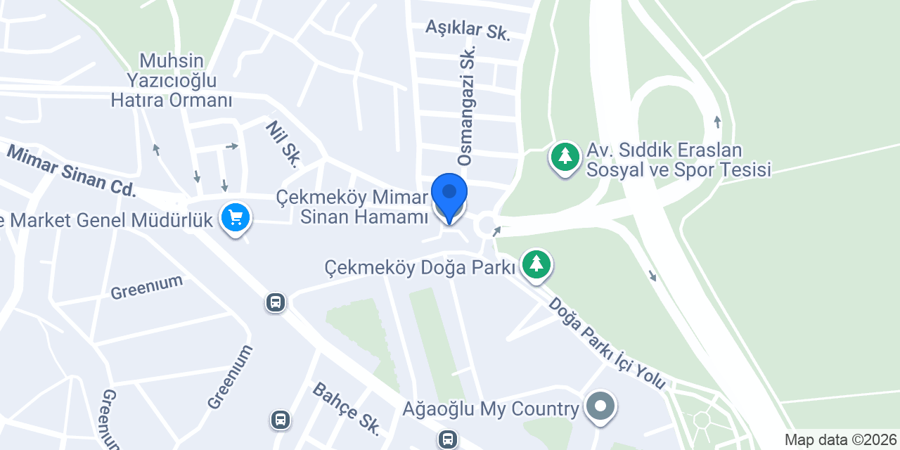 Çekmeköy Mimar Sinan Hamamı konumu