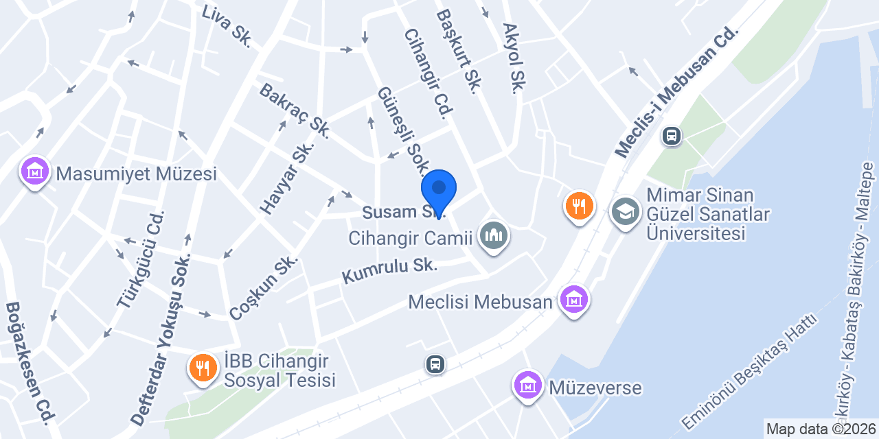 Cihangir Manavı konumu