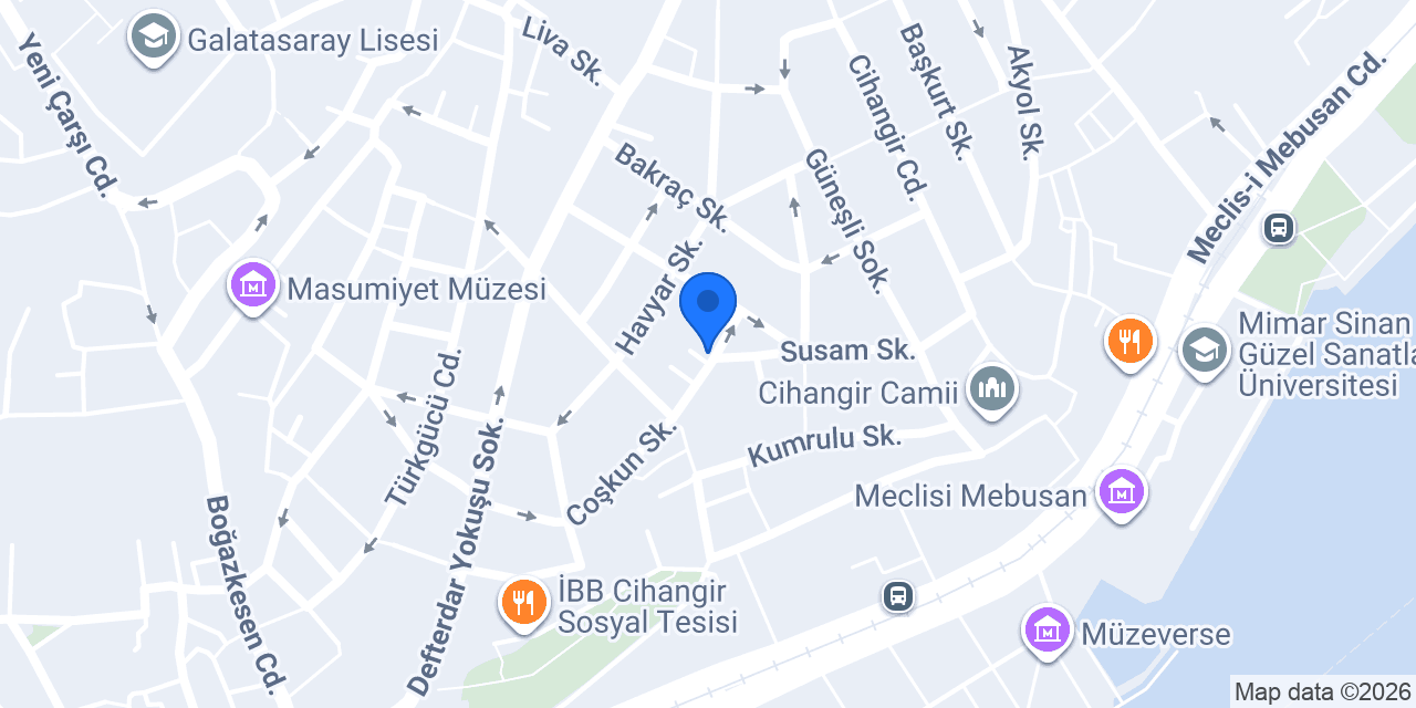 Cihangir Tekel Gıda (Tekel Bayi) konumu
