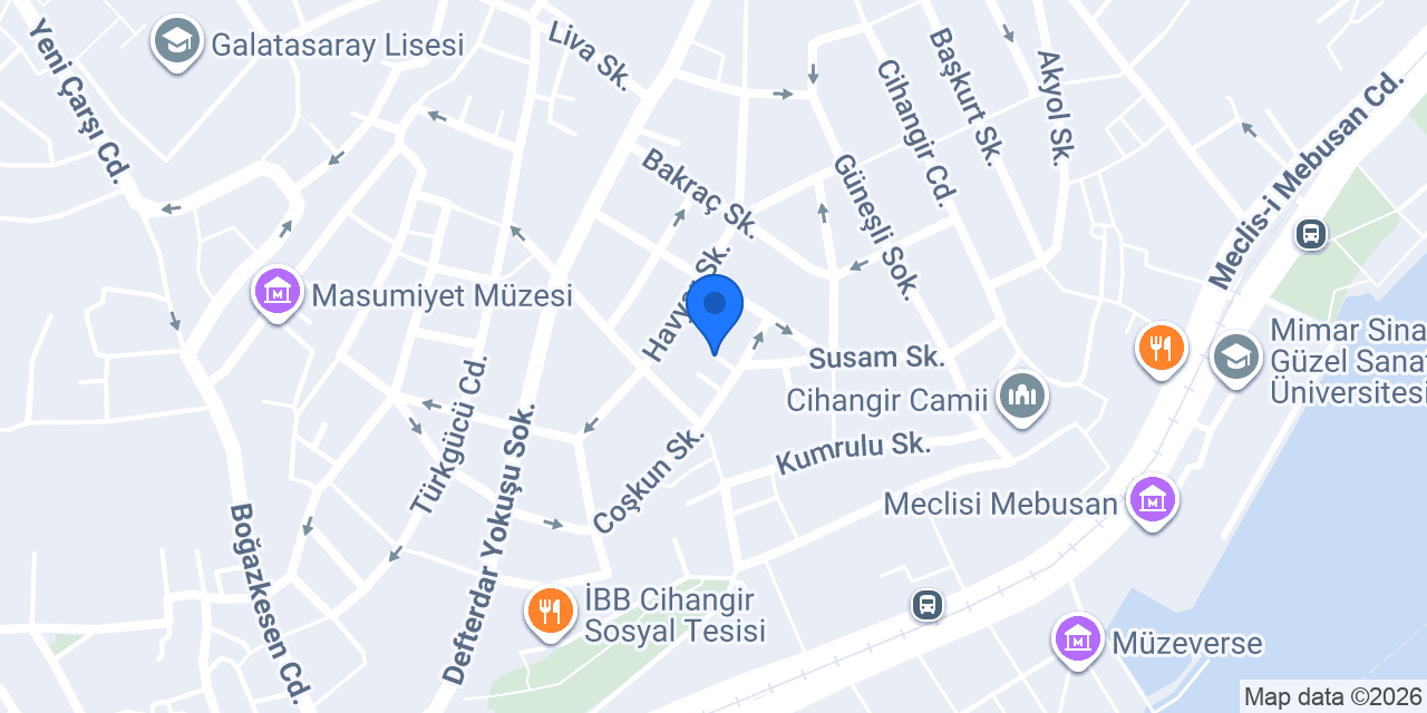 İSPARK Cihangir Taksi Durağı Otoparkı konumu