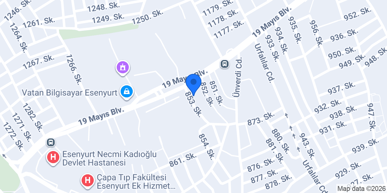 Beylikdüzü Teog Kursu konumu