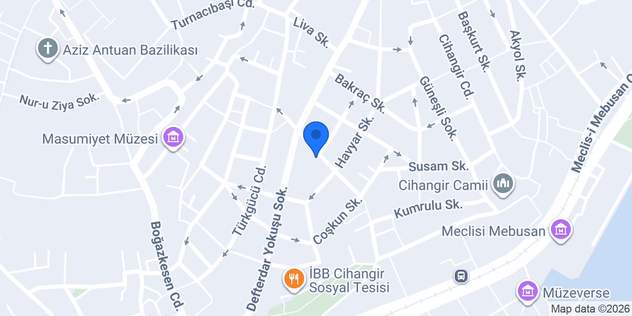 Cihangir Nur Eczanesi konumu