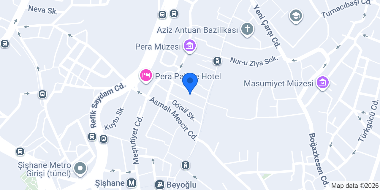 PERA ARYA HOTEL konumu