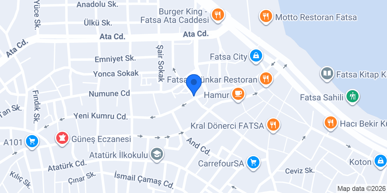 Fatsa Emniyet Taksi Durağı konumu