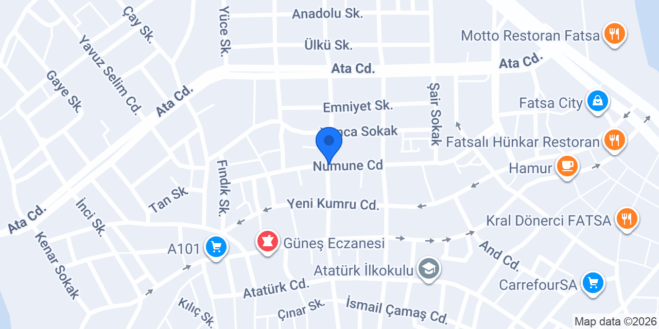 Fatsa Beyaz İnşaat konumu