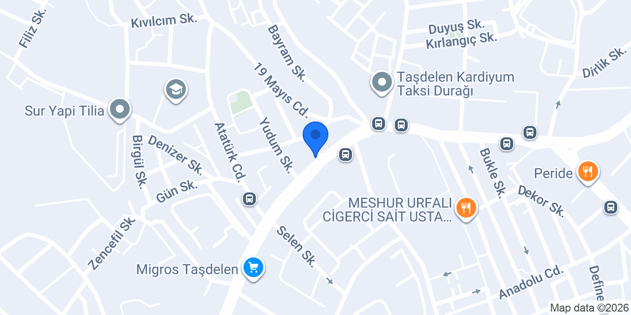 Yapı Kredi Bankası - Taşdelen Şubesi konumu