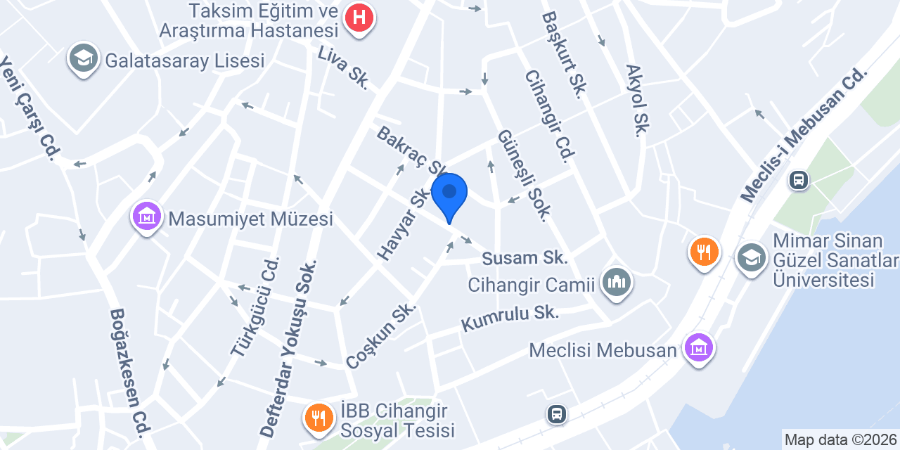 Depo Cafe Cihangir konumu