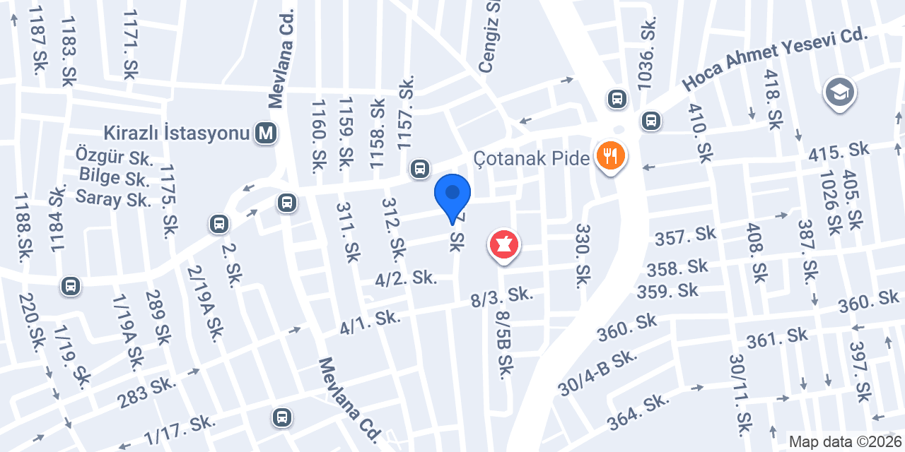 Saray Estatica konumu