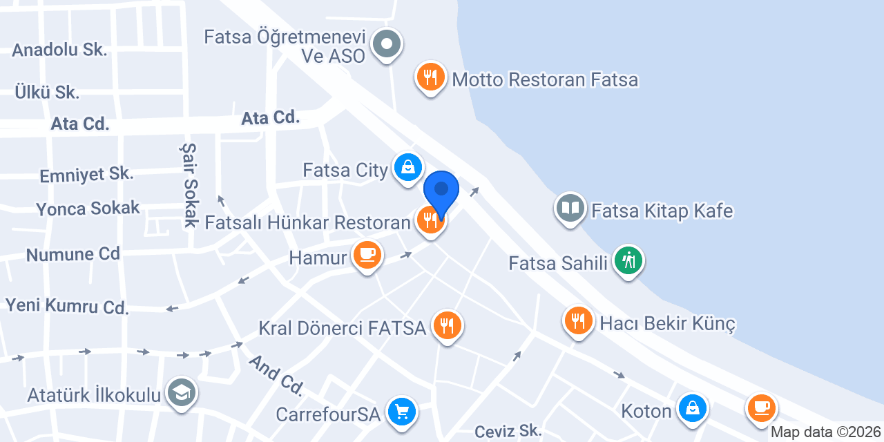 Kahve Ateşi Fatsa Şubesi konumu