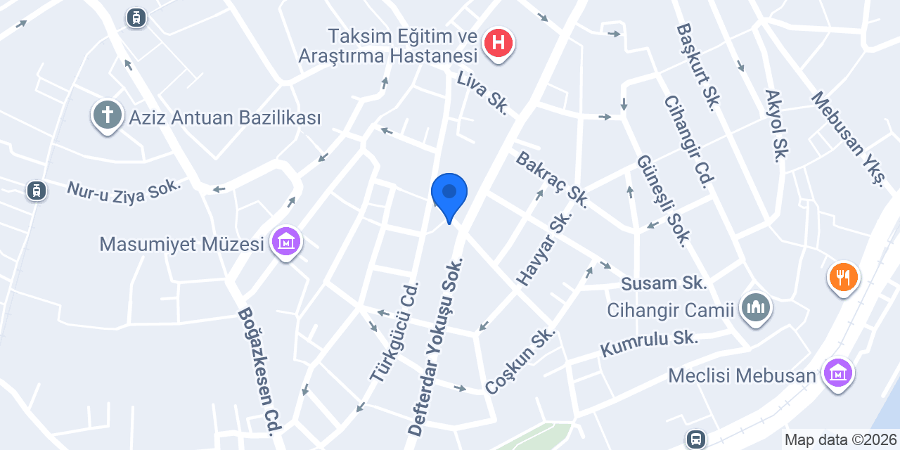 1932 Cihangir Doyum Mantı konumu