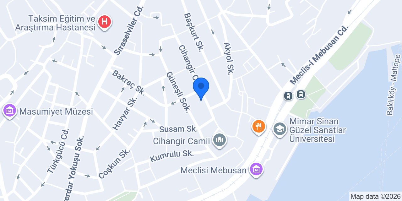La Cave Cihangir Caddesi konumu
