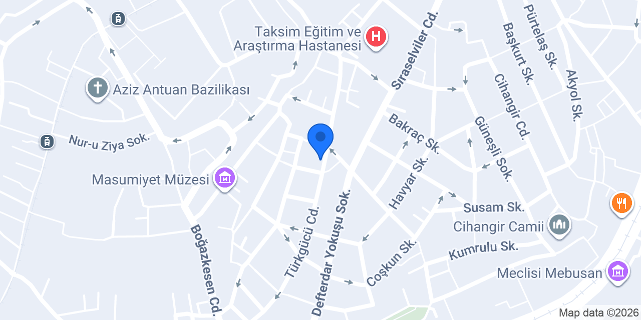 Cihangir Tarihi Simit Fırını konumu