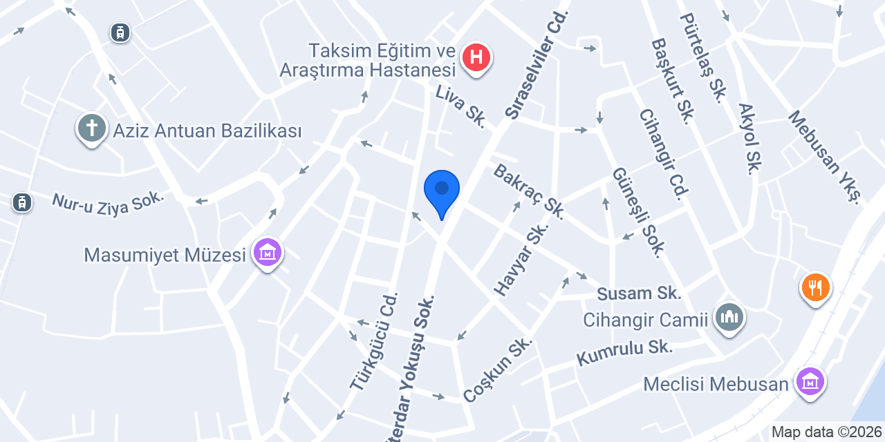 Cihangir Balıkçısı konumu