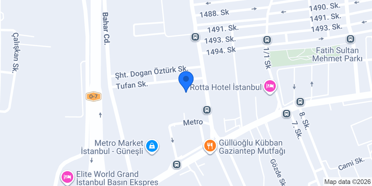Yapı Kredi - Güneşli Metro Şubesi konumu