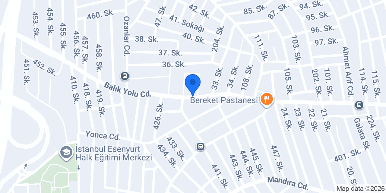Mavi Okyanus sürücü kursu konumu